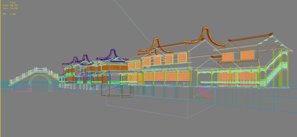 3ds max chinese - Chinese style architecture 006 by papandenis